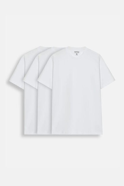 Pack Of 3 100% Cotton Regular Fit T-Shirt